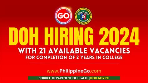 doh job vacancies 2024 philippines